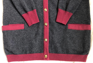 Producto <span class=keywords><strong>de</strong></span> servicio OEM personalizado nuevo gris <span class=keywords><strong>Vintage</strong></span> Street Wear Arty Cardigan <span class=keywords><strong>mujer</strong></span> estilo <span class=keywords><strong>Vintage</strong></span> 80s lana cárdigan suéter - Product Image 4