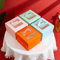Boîte à tranches de gâteau mousse aux myrtilles personnalisable en papier couché biodégradable et recyclable avec laminage mat, épaisseur 2 mm, vente en gros