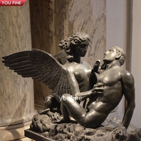 Statue de la mythologie égyptienne antique Grande sculpture célèbre en bronze du sphinx égyptien