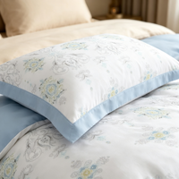 Parure de lit brodée en microfibre, ensemble de literie en microfibre, taies d'oreiller, couvre-lit, draps de luxe