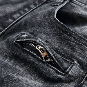 مصنع الصين مخصص بالجملة الجينز الجينز الأوروبي والأمريكية عالية الجودة الرجال الجينز ممزق زائد حجم الرجال بنطلون الجينز - Product Image 4