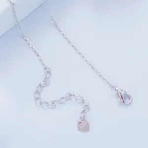 New 925 Sterling Silver Heart Shape Temperature Changing Mood Women Pendant Necklace