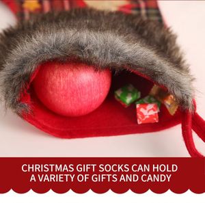 Personalized Fluffy 3D Snowman <b>Christmas</b> <b>Stocking</b> Sacks Cartoon Festival Navidad Nordic Candy Gift Bag for Holiday Decor - Product Image 6