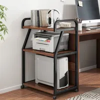 Rak Lantai Besi Tempa Minimalis Rak Buku Logam Rak Printer Kantor Rak Penyimpanan Ruang Tamu Grosir Langsung Pabrik OEM
