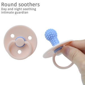 Chupete de silicona de grado alimenticio para bebé recién nacido, <span class=keywords><strong>mordedor</strong></span> redondo de silicona ostentoso, bonito - Product Image 6