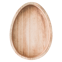Oster-Schmetterlingsförmiges Holztablett Dekorative Servierplatte Frühjahrstischdekoration Naturholz 21,5cm