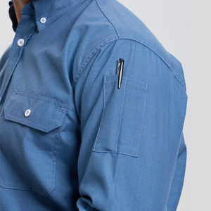 Fournisseur de vêtements de travail, chemise ignifuge personnalisée 12 <span class=keywords><strong>Cal</strong></span> pour hommes / Prix raisonnable, chemises de travail pour hommes - Product Image 6