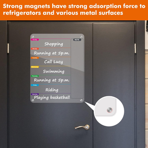 Pizarra Magnética Acrílica Transparente Reutilizable para Planificación, Pizarra Acrílica para Escribir en el Refrigerador, Planificación Semanal - Product Image 2