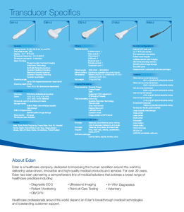 Sistema de Ultrasonido Portátil Veterinario Edan DUS 60 VET en Blanco y Negro con Doppler PW para Clínica Veterinaria - Product Image 6