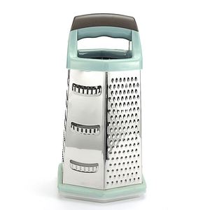 Râpe manuelle en acier inoxydable à 6 côtés avec récipient de rangement amovible - Product Image 1