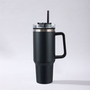 Envío de Fábrica Nuevo Vaso Térmico de Acero Inoxidable 304 de 40oz y 30oz con Asa para Coche, Vaso Ice King de Gran Capacidad con Asa y Pajita - Product Image 3