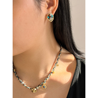 Collier vintage fait main tissé plaqué or 18 carats style bohème collier clavicule en acier pour femmes