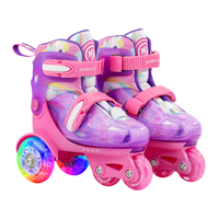 Patins à roulettes réglables pour enfants, garçons et filles, avec roues à roulement ABEC-7, légers et durables