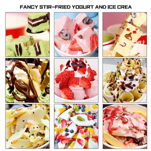 Máquina Comercial de Yogur Frito para Carro de Comida Móvil, Doble Sartén, Gran Capacidad, Enfriamiento Rápido, para Smoothies de Queso y Helado, Equipo Comercial - Product Image 6