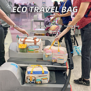 Business Travel Fashionable Eco-Friendly Oxford Expandable Short Distance <b>Storage</b> <b>Bag</b> Large Capacity <b>Zipper</b> Closure - Product Image 2