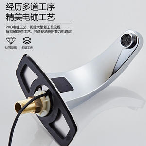 Grifo de lavabo de agua fría con sensor, sin contacto, de montaje en cubierta, estilo moderno, con válvula de cerámica, de un solo orificio - Product Image 5