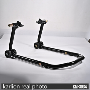 KARLION Support de levage universel pour moto (avant et arrière) avec certification CE, construction métallique, capacité légère (500 kg) pour la course KM - Product Image 3