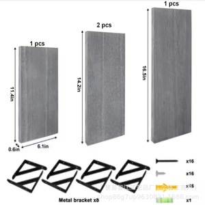 Wooden single-panel wall-mounted shelf for bedroom and living room, suitable for displaying books, <b>succulents</b>, and <b>potted</b> - Product Image 4