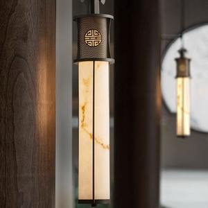 Lámpara de Pared de Mármol de Estilo Retro Chino, Lámpara de Pared de Diseño con Poste Largo para Sala de Estar, Iluminación de Fondo para Villa, Nueva Venta - Product Image 2