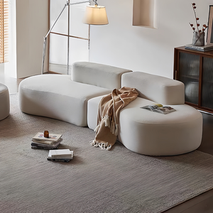 Compras en el Extranjero, Muebles de Alquiler a Bajo Precio, Calidad Garantizada, Sofá Grande de Franela Azul, Muestras Gratis con Envío Gratuito - Product Image 5