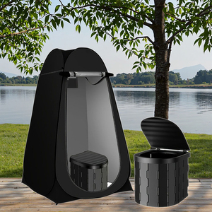 Facile Set Pop-up spogliatoi Privacy tenda doccia esterna portatile istantanea tenda da campo wc riparo antipioggia per campeggio spiaggia - Product Image 2