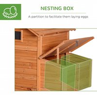 [En stock] Poulailler en bois TIANYI 75 pouces avec enclos extérieur et nichoir