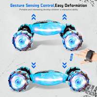 Coche de Acrobacias con Control Remoto 4WD, Coche de Acrobacias con Sensor de Gestos, Rotación de 360 Grados, Juguete Todoterreno con Control Remoto para Niños, Regalo