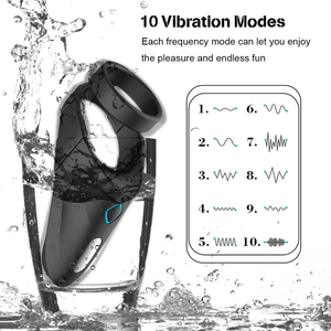 Alles In Één Vibrerende Mannelijke Prostaat Massager Anale Vibrator Met Penis Haan <span class=keywords><strong>Ring</strong></span> En Kogellus Trillingen Modi Anale Plug Voor Man - Product Image 6