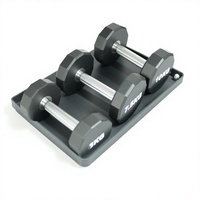 Dumbbell CPU 12 Sisi Anti Goyang Gagang Baja Solid untuk Latihan Kekuatan di Gym Komersial Grosir OEM Logo Kustom