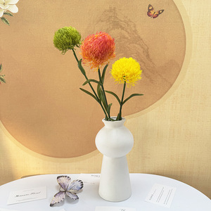 Flores artificiales Meiyu Craft, claveles de un solo tallo, flor decorativa de goma suave para el hogar, accesorios de boda, estilo minimalista - Product Image 1