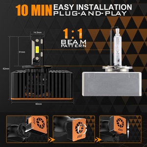 Phare LED Onelight Dk7 Série D D1 D2 D3 D4 Auto LED Voiture Auto Canbus Taille 1:1 Lampe LED Voiture Compatible avec le Ballast d'Origine - Product Image 6