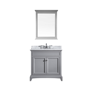 36Inch Transitional <b>Bathroom</b> <b>Vanity</b> with Wood Mirror& Water Resistant Design Durable Construction Single Sink Made in Vietnam - Product Image 1