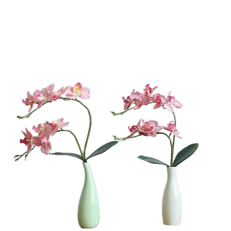 2024 46Cm Hot Bán Cảm Ứng Tự Nhiên Mô Phỏng Phalaenopsis Phong Lan Moth Lụa Hoa Đối Với Trang Trí Nội Thất