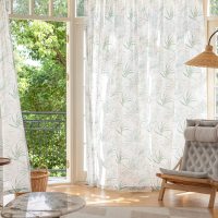 Cortinas Transparentes con Estampado Geométrico a Precio de Fábrica, Cortinas Modernas para Dormitorio, Tratamientos de Ventana con Luz Suave