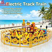 Attraction pour enfants : Jeux de terrain de jeux, train électrique miniature sur rail pour parc d'attractions, à vendre