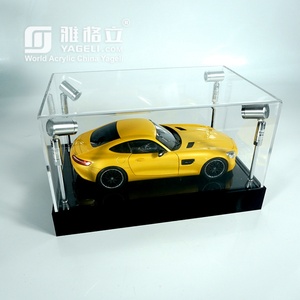 Clear Cover DIY 1 18 Scale Acrylic Diecast Model Car <b>Display</b> <b>Case</b> 4 LED Lights Customized Logo Silk-Screen Printing Custom - Product Image 5