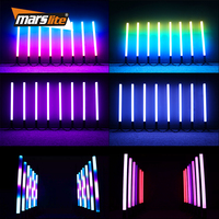 Marslite 360 °   Tube lumineux RGB IP65 étanche pour extérieur, tubes LED sans fil à piles, tube néon LED à pixels, éclairage de scène pour DJ et fêtes