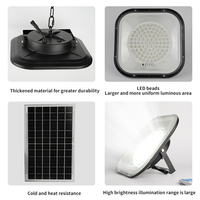 Lampes solaires de plafond intérieures et extérieures, étanches IP65, LED lumineuses, lampes suspendues, télécommande, plastique, rechargeables