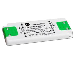 Fuente de Alimentación LED Ftpc12c350 para Puntos de Venta, 350mA 12W, Convertidor de Voltaje Constante AC-DC, Canal Único, Carcasa de Plástico - Product Image 1