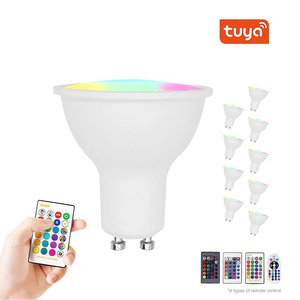 Bombilla Inteligente GU10 RGB, Foco LED Regulable para el Hogar y la Cocina, Iluminación Decorativa, Funciona con <span class=keywords><strong>Alexa</strong></span>, Asistente de Google, Aplicación Tuya - Product Image 1