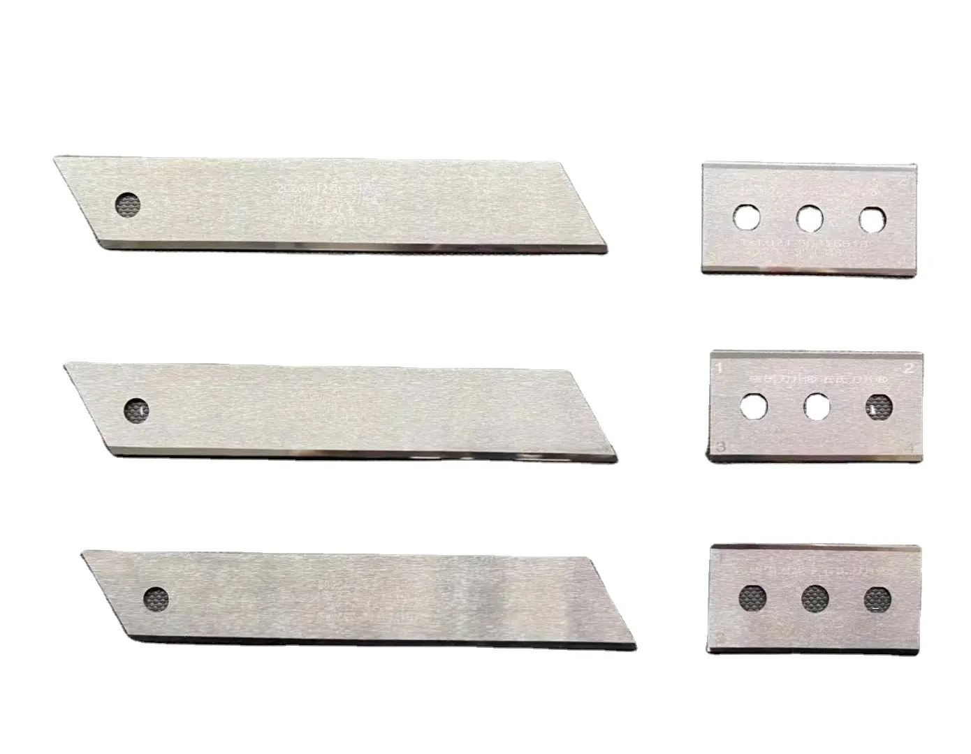 Carbide tungsten steel three-hole blade thin blade