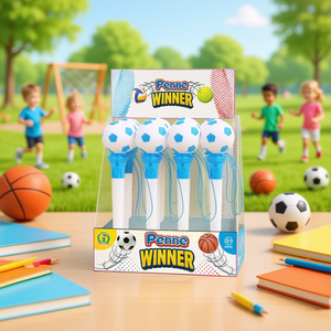 Bolígrafo de juguete Penne Winner blanco y azul de 18 cm para niños, herramienta de escritura con temática deportiva - Product Image 2
