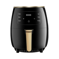 Four électrique multifonctionnel à vente chaude transfrontalier UE Royaume-Uni États-Unis, capacité de 6 L, maison intelligente, entièrement automatique, commande tactile, friteuse à air