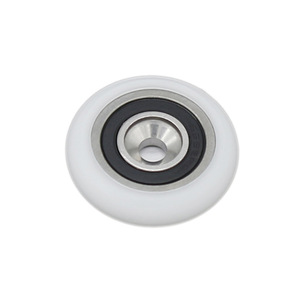Rodillos de Acero Inoxidable 420+POM Suministrados por el Fabricante, Poleas Avellanadas para Puertas y Ventanas, Rodamientos S688RS de 4*24*6 mm con Recubrimiento de Goma - Product Image 3