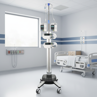 Chariot d'infusion IV multifonctionnel réglable en alliage d'aluminium de conception moderne de haute qualité pour l'hôpital et l'hôtel