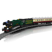 MOULD KING 12053 Modèle de train à vapeur écossais classique, blocs de construction, ensemble de briques à assembler soi-même, locomotive ferroviaire, jouet puzzle, cadeau