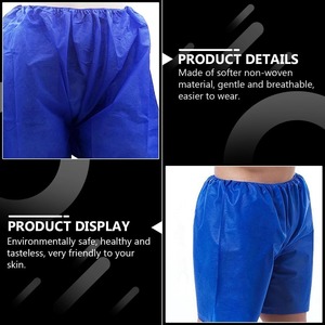 Shorts de sous-vêtements non tissés, taille haute, absorbant l'humidité, confortables pour le spa et le massage - Product Image 3