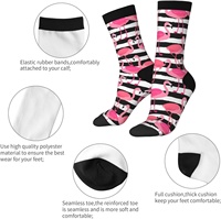 Chaussettes unisexes amusantes pour hommes, motif personnalisé, art coloré, coton respirant, logo numérique, séchage rapide