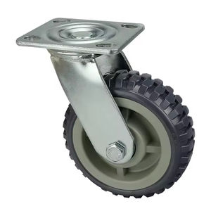 <span class=keywords><strong>Fourche</strong></span> métallique rigide de 4 et 5 pouces avec plaque supérieure pivotante, roues pivotantes grises <span class=keywords><strong>anti</strong></span>-dérapantes Core Balefire pour machines lourdes et charges lourdes - Product Image 2