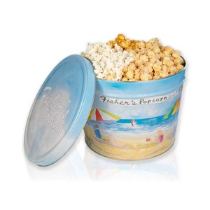 Bán Sỉ Hộp Thiếc Bỏng Ngô Kỳ Nghỉ Rỗng Thời Trang Mới Thùng Đóng Gói Hộp Thiếc Bỏng Ngô Tròn An Toàn Thực Phẩm Có Nắp Đậy - Product Image 5